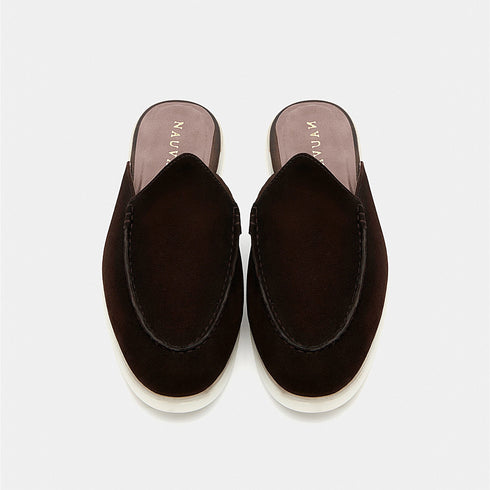 Nagra Mule | Dark Chocolate Suede
